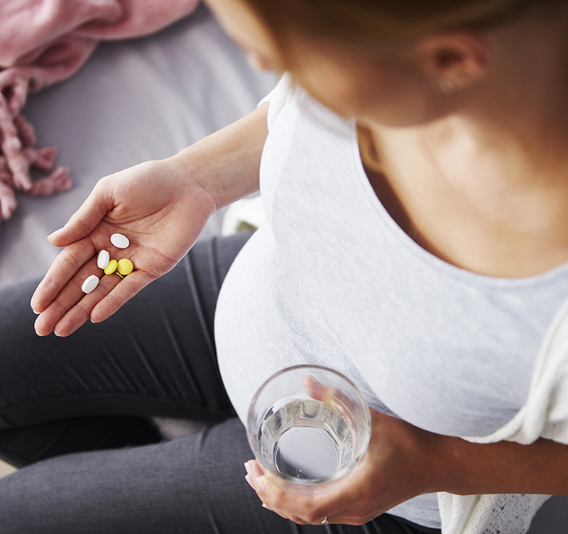 A pregnant woman taking epilepsy medicine