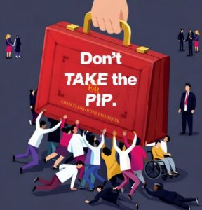 Don't take the PIP graphic- many people holding up the chancellor's red suit case