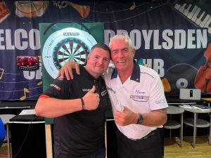 David and Steve at the darts night