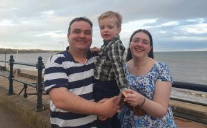 Craig, John and Jo in Bridlington at the beach